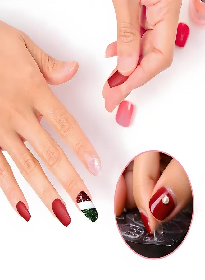 uadbau 10 Sheets Nail Adhesive Tabs, 300 Pcs Clear Nail Stickers for Press Ons, 15 Sizes Long-Lasting Double-Sided Jelly Sticky Tabs for Nails, Waterproof Nail Adhesive Tabs - Image 3